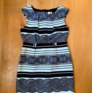 Emma & Michele Dress Black White & Teal